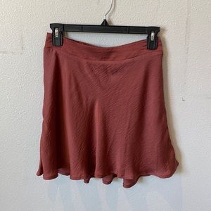 Silk pink mauve skirt - size small